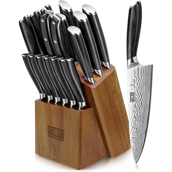HOSHANHO 16-Piece High Carbon Chef Knife Set