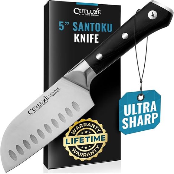 Cutluxe 5 Santoku Knife High Carbon Steel