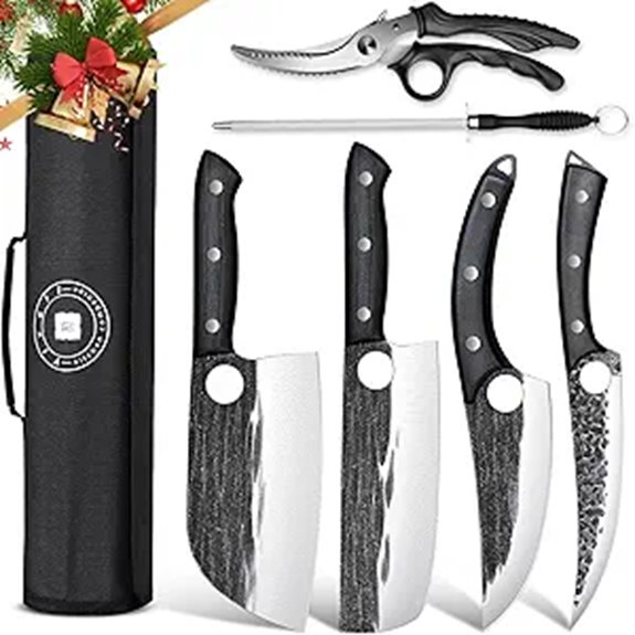 TIVOLI 7-Piece High Carbon Steel Butcher Knife Set