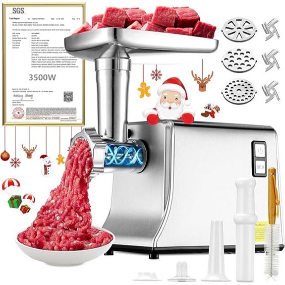 5.0 Upgrade Electric Meat Grinder 3500W SGS Certified