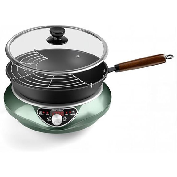1700W Induction Wok Set with Flat and Round Bottom