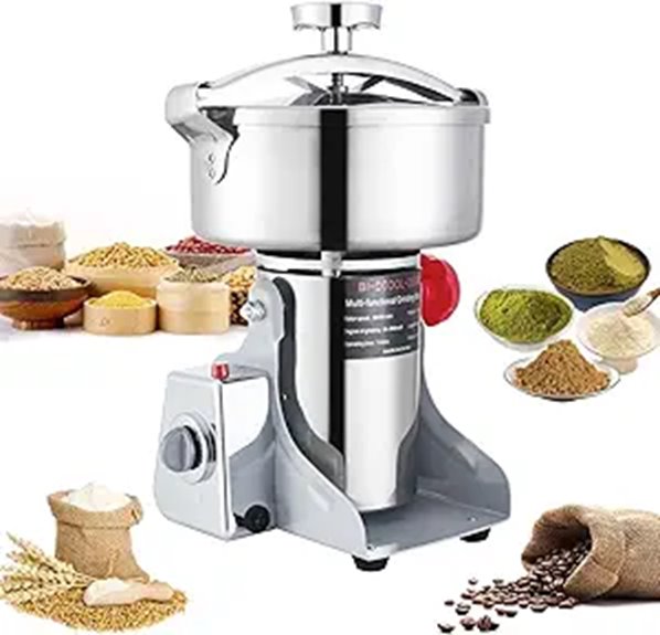 Electric Grain Mill Grinder 3600W Stainless Steel Pulverizer