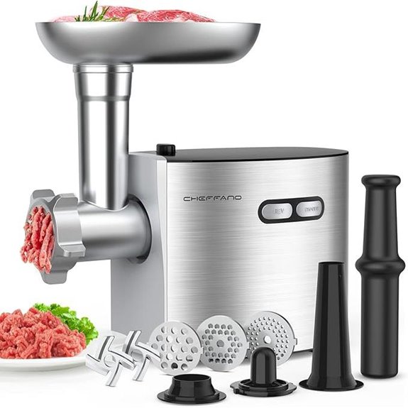 CHEFFANO 2600W Stainless Steel Meat Grinder Kit