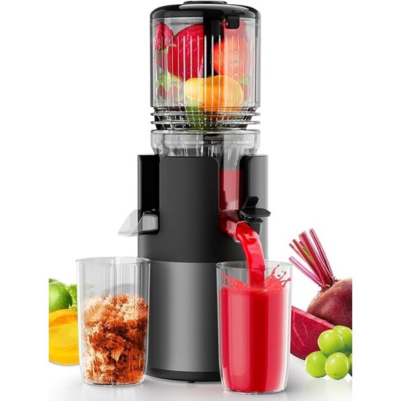 Cold Press Juicer with Wide Feed Chute and High Yield