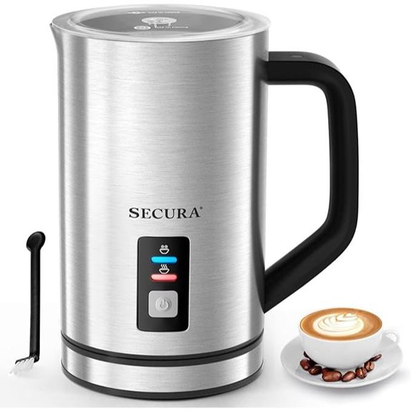 Secura Milk Frother & Steamer Hot & Cold Foam