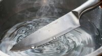 hot water damages knives