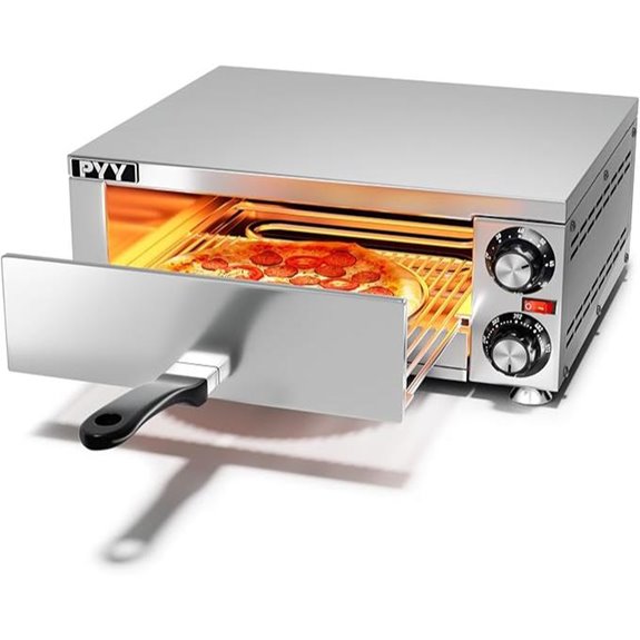 PYY Indoor Electric Pizza Oven with Crumb Tray