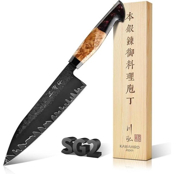 Japanese Blackened Gyuto Chef Knife 8-Inch