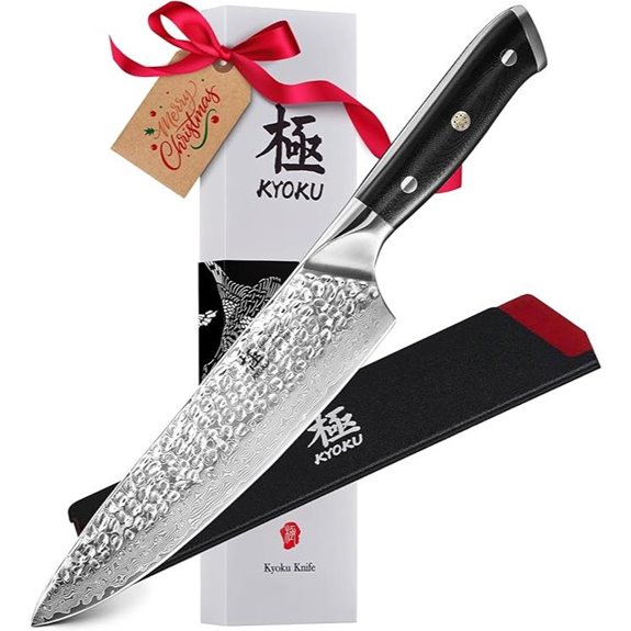 KYOKU 8 Japanese Damascus Chef Knife with Sheath