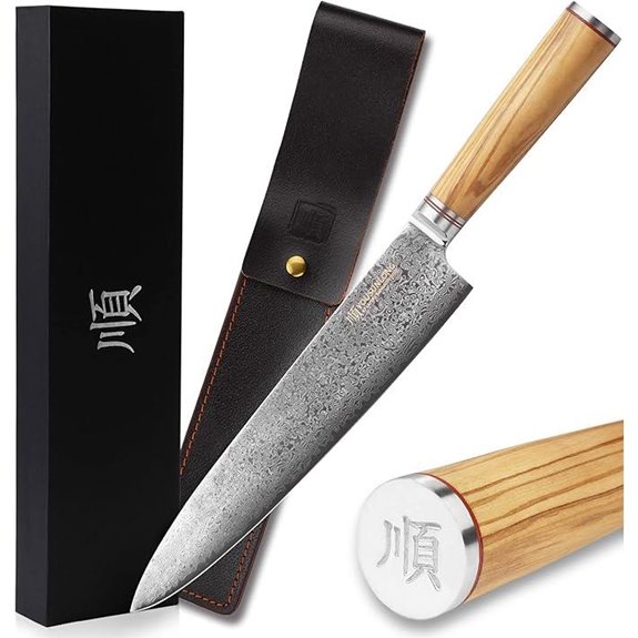YOUSUNLONG 10-Inch Japanese Damascus Chef's Knife