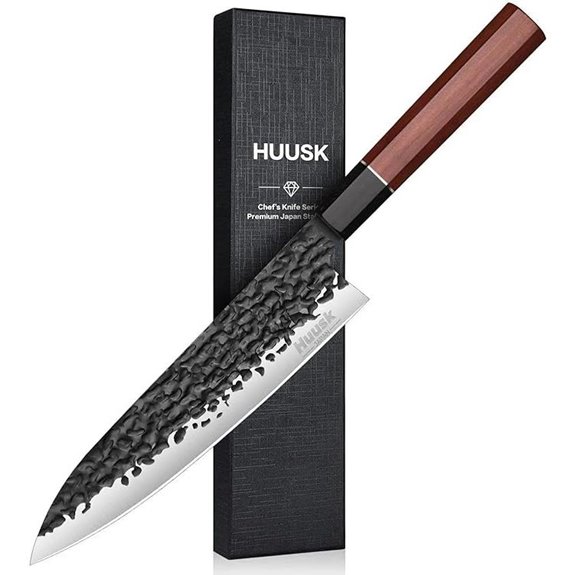 Huusk Japanese Gyuto Chef Knife (8) with Ergonomic Handle