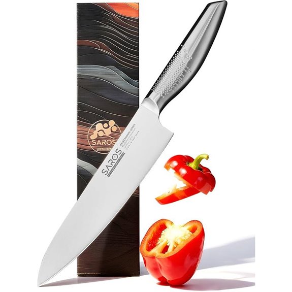 8-Inch Japanese Gyuto Chef Knife with Steel Handle