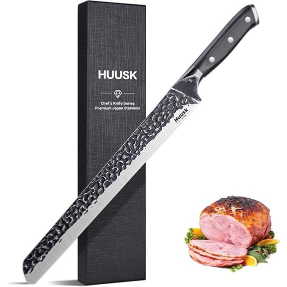 Huusk Japan 11.5-Inch Hand Forged Meat Slicing Knife