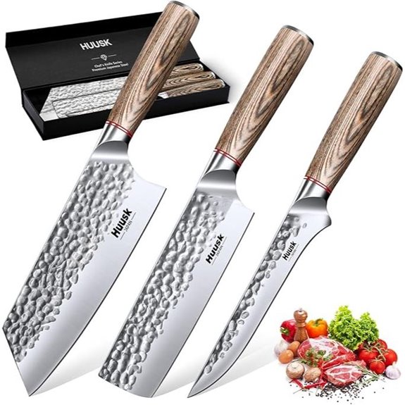 Huusk 3-Piece Japanese Kitchen Knife Set