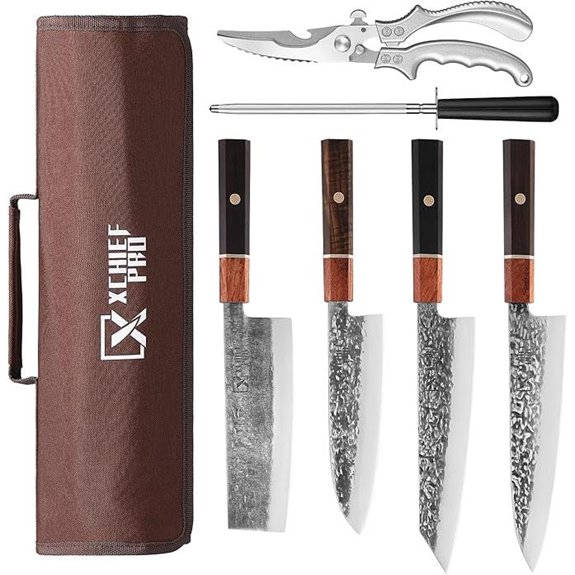 Japan Knife Set with Meat Cleaver and Accessories