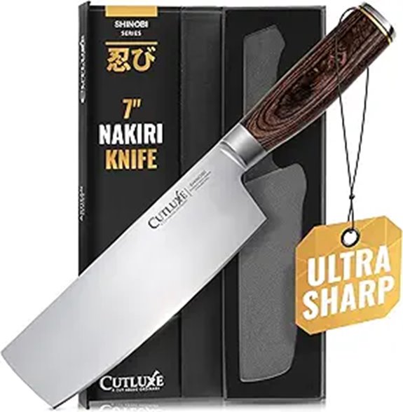 Cutluxe Nakiri Knife – 7 Japanese Meat & Veggie Knife