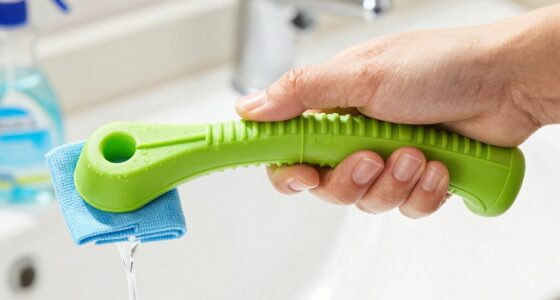 keep handle dry and clean