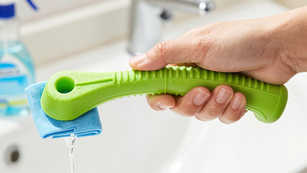 keep handle dry and clean