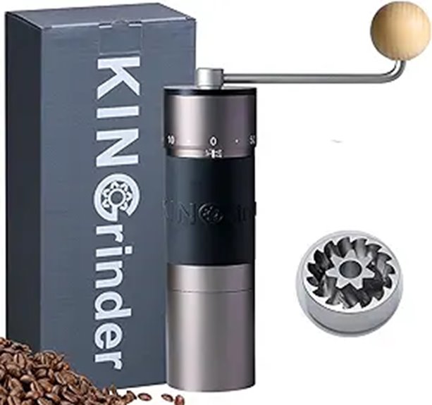 KINGrinder K6 Hand Coffee Grinder with Conical Burr