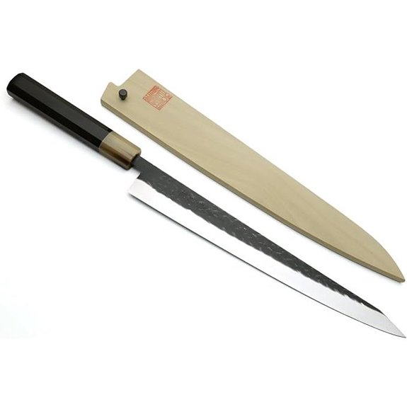 Yoshihiro Sujihiki Kiritsuke Slicer Knife with Ebony Handle
