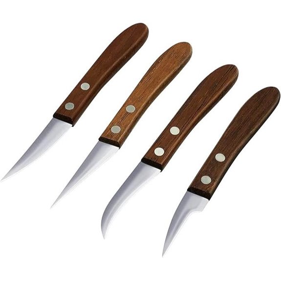 4-Piece Kitchen Carving and Paring Knives Set