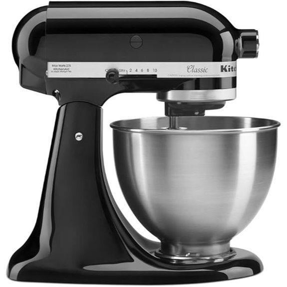 kitchenaid black tilt head mixer