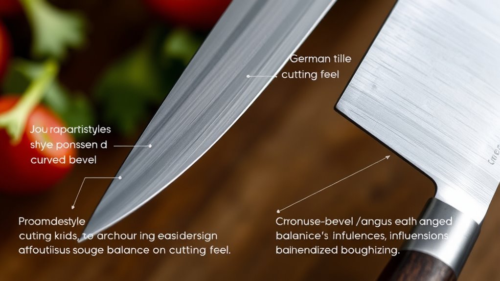 knife bevels influence cutting