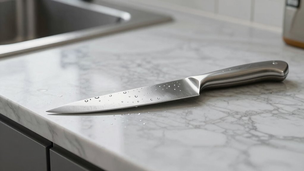 knife water spot prevention