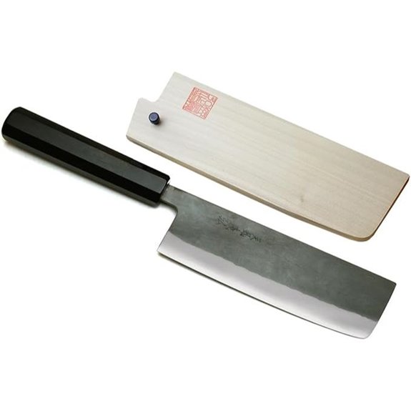 Yoshihiro Kurouchi Blue Steel Nakiri Knife & Saya