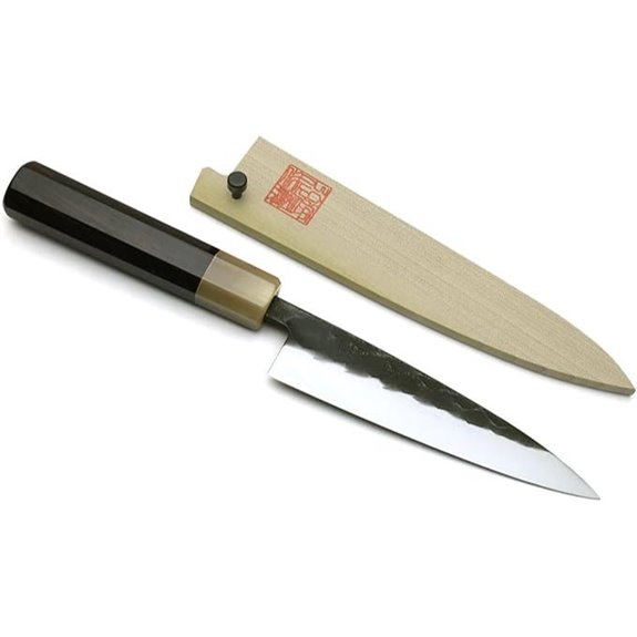 Yoshihiro Kurouchi Stainless Clad Petty Knife with Saya