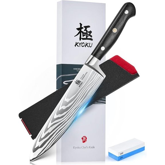 KYOKU 8 Samurai Chef Knife with Pakkawood Handle