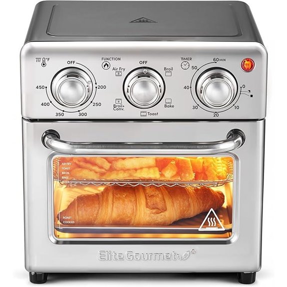Elite Gourmet 8.5Qt Air Fryer Oven with Recipes