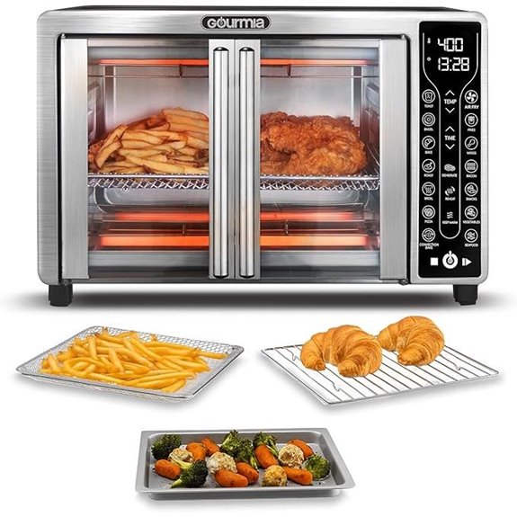Gourmia 25 Qt French Door Air Fryer with Presets