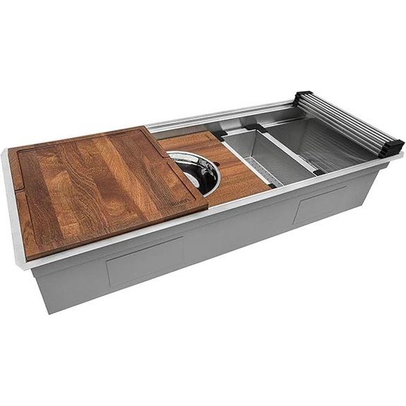 Ruvati 69-inch Stainless Steel Undermount Kitchen Sink