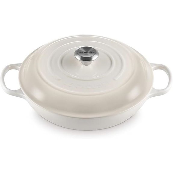 Le Creuset Enameled Cast Iron Signature Braiser 3.5 qt. Meringue