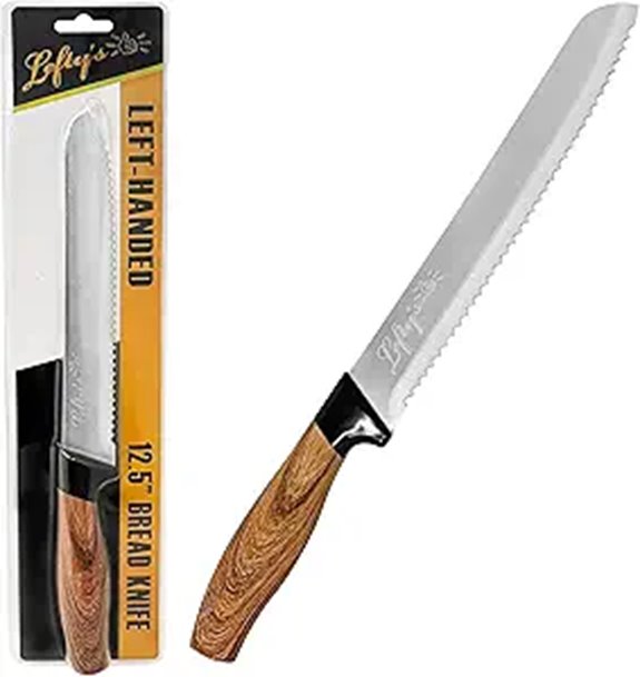 Lefty’s Left-Handed Bread Knife — Sharp Stainless Steel
