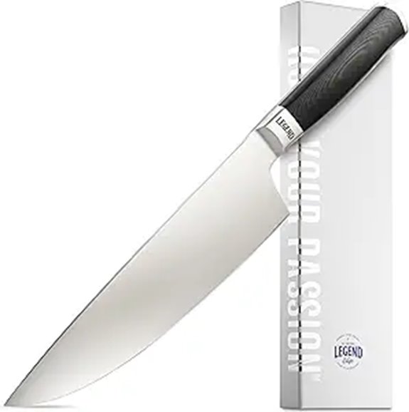 LEGEND COOKWARE 8” German Steel Chef Knife