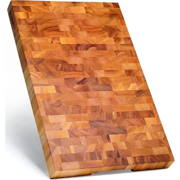 Shumar Mahogany End-Grain Cutting Board with Non-Slip Feet
