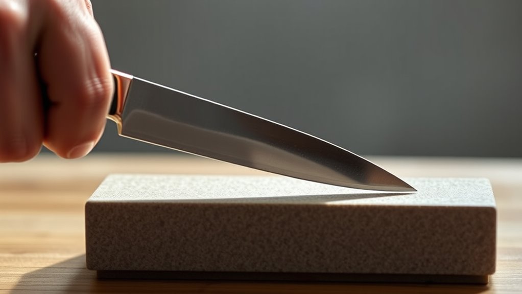 maintain consistent sharpening angle