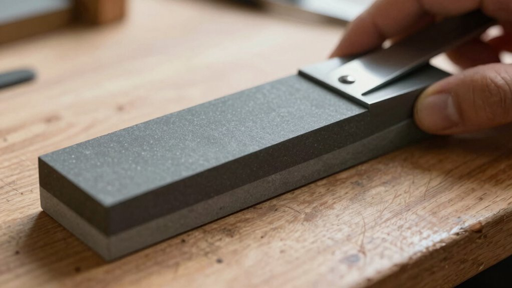 maintain flatness during sharpening