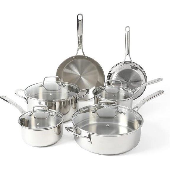 Martha Stewart Castelle 10-Piece Stainless Steel Cookware Set