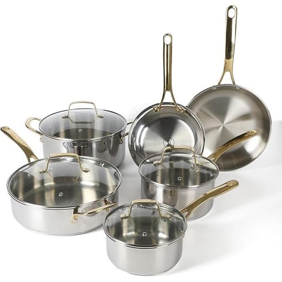 Martha Stewart Castelle 10-Piece Stainless Steel Cookware Set
