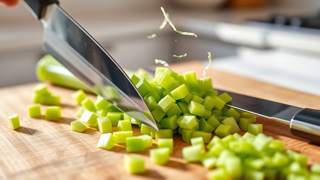 master safe efficient celery dicing