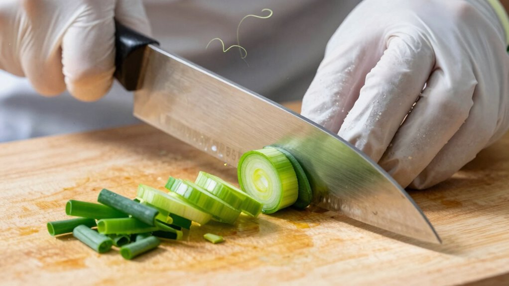 mastering precise scallion slicing