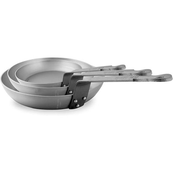 Mauviel M'Steel Black Carbon Nonstick Frying Pan Set