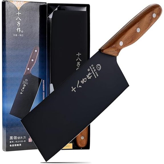 SHI BA ZI ZUO Meat Cleaver with Wooden Handle