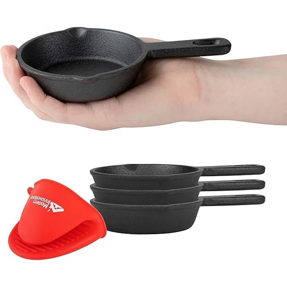 mini cast iron skillet set