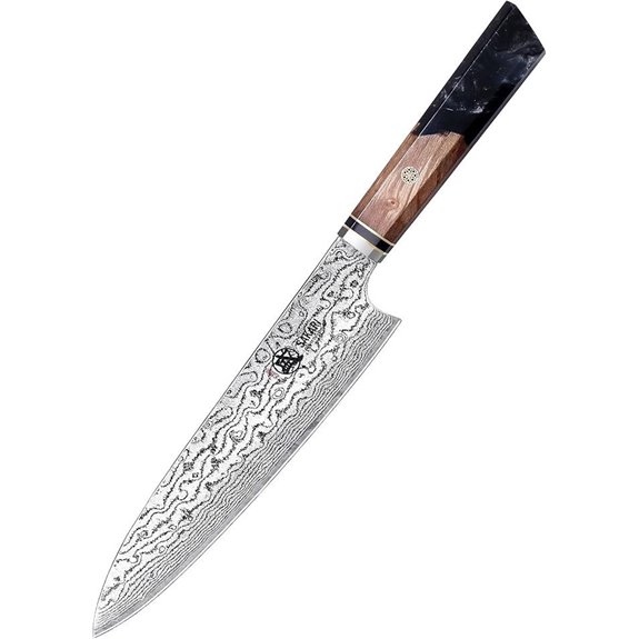 MITSUMOTO SAKARI 8 Gyuto Chef Knife with Damascus Steel