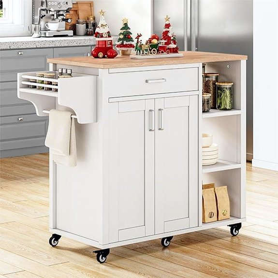 YITAHOME 37 Rolling Kitchen Island with Storage