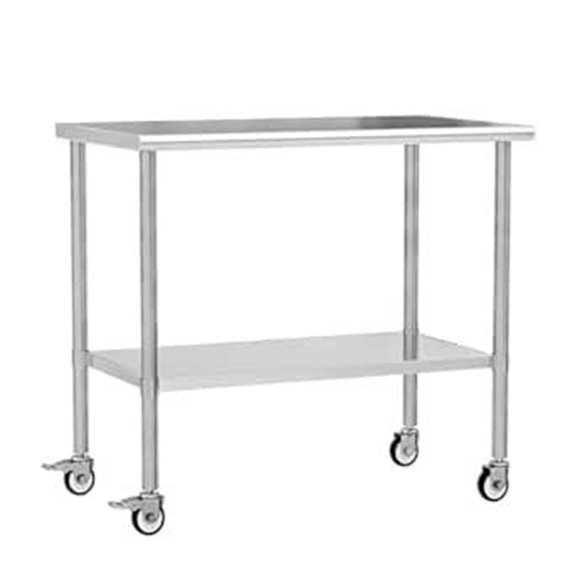 mobile stainless steel table